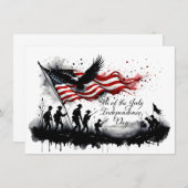 4. Juli Patriotische Kunst mit Flag & Soldaten (Vorne/Hinten)