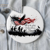 4. Juli Patriotische Kunst mit Flag & Soldaten Button (Beispiel)