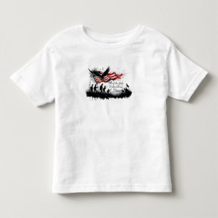 4. Juli Patriotische Kunst mit Flag & Soldaten Kleinkind T-shirt