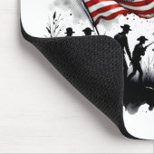 4. Juli Patriotische Kunst mit Flag & Soldaten Mousepad (Ecke)