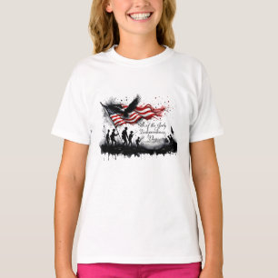 4. Juli Patriotische Kunst mit Flag & Soldaten T-Shirt