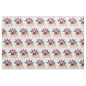 4. Juli Patriotische Möpsen Stoff (Fat Quarter (45,7 x 55,9 cm))