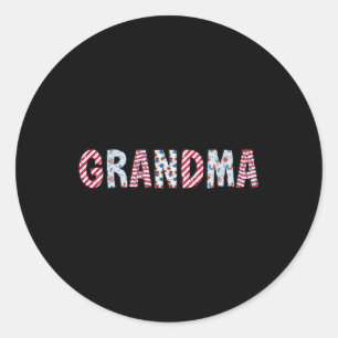 4. Juli Patriotische Oma Unabhängigkeitstag Ame Runder Aufkleber