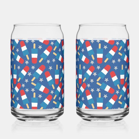 4. Juli Patriotische Popsikel Dosenglas (Rückseite)