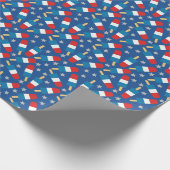 4. Juli Patriotische Popsikel Geschenkpapier (Ecke)