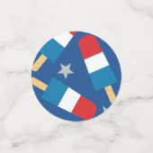 4. Juli Patriotische Popsikel Konfetti (Klein Vorderseite)