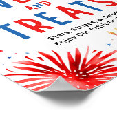 4. Juli Patriotische Sommer Süßigkeiten und Lecker Poster (Ecke)