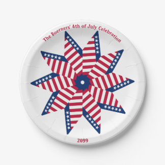 4. Juli Patriotische Spaßparty-Papierteller Pappteller