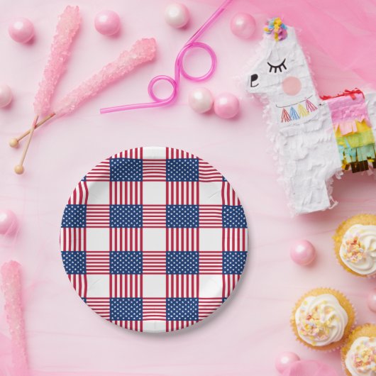 4. Juli Patriotische Teller (Party)