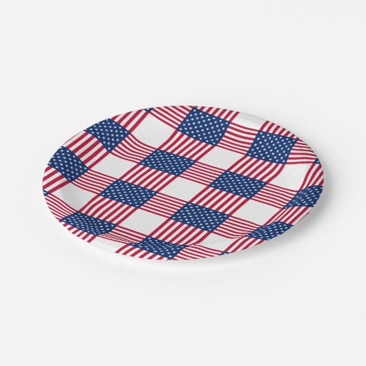 4. Juli Patriotische Teller (Schrägansicht)