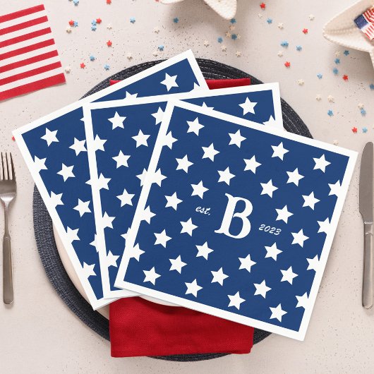 4. Juli Patriotische US Flagge Serviette