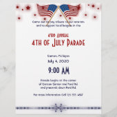 4. Juli Patriotische US-Flaggen und Sterne Flyer (Vorne)