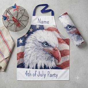 4. Juli Patriotische USA Rot Weiß Blau Adler Party Schürze