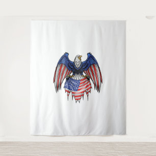 4. Juli Patriotischer Adler - Adler Wandteppich