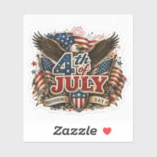 4. Juli Patriotischer Adler Aufkleber USA-Flaggen-