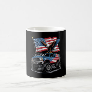 4. Juli Patriotischer Adler Monstertruck Amerikani Kaffeetasse