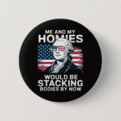 4. Juli Patriotischer Amerikaner Button (Vorderseite)