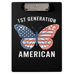 4. Juli Patriotischer Amerikaner der 1. Generation Klemmbrett
