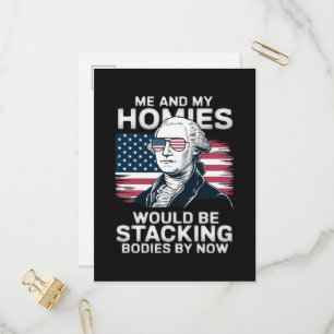 4. Juli Patriotischer Amerikaner Einladungspostkarte