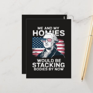 4. Juli Patriotischer Amerikaner Postkarte