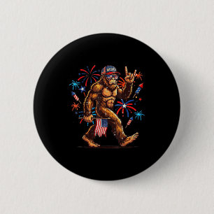 4. Juli patriotischer amerikanischer Bigfoot Sasqu Button