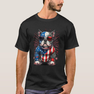 4. Juli Patriotischer amerikanischer Bully Dog US- T-Shirt