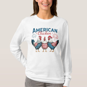 4. Juli Patriotischer Amerikanischer Hahn-62987 T- T-Shirt