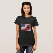 4. Juli Patriotischer amerikanischer Holzvogel Lov T-Shirt (Vorne ganz)