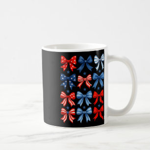 4. Juli Patriotischer Bow Ribbon Unabhängigkeitsta Kaffeetasse