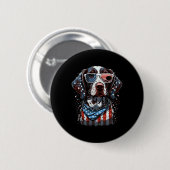 4. Juli Patriotischer deutscher Kurzzeiger D Button (Vorne & Hinten)