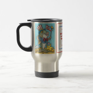 4. JULI PATRIOTISCHER FISCH & STARFISH REISE MUG REISEBECHER