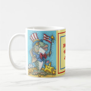 4. JULI PATRIOTISCHER FISCH & STARFISH TASSE Class