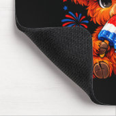 4. Juli Patriotischer Highland Cow Popsicle Mousepad (Ecke)
