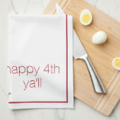 4. Juli Patriotischer Hund Personalisiert Geschirrtuch (Viertel Falte)