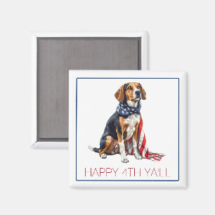 4. Juli Patriotischer Hund Personalisiert Magnet