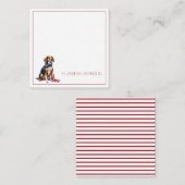 4. Juli Patriotischer Hund Personalisiert Mitteilungskarte (Vorne/Hinten)