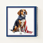 4. Juli Patriotischer Hund Personalisiert Notizblock (Rückseite)