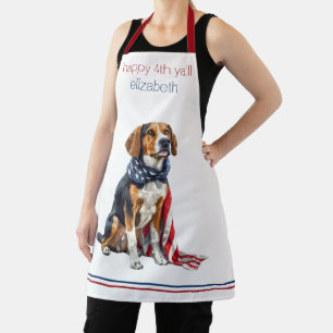 4. Juli Patriotischer Hund Personalisiert Schürze