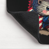 4. Juli Patriotischer Igel US-Flagge Mousepad (Ecke)