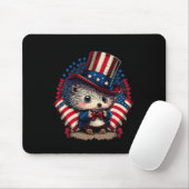 4. Juli Patriotischer Igel US-Flagge Mousepad (Mit Mouse)