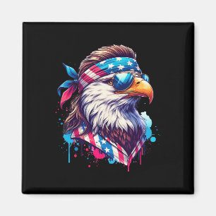 4. Juli Patriotischer Lustiger Adler 4. Juli USA M Magnet