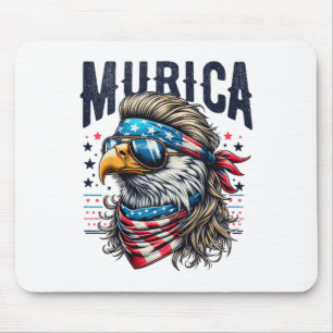 4. Juli Patriotischer Lustiger Adler 4. Juli USA M Mousepad