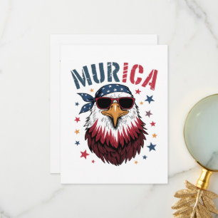 4. Juli Patriotischer Lustiger Adler USA Dankeskarte