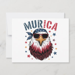 4. Juli Patriotischer Lustiger Adler USA Einladung