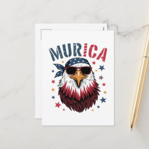 4. Juli Patriotischer Lustiger Adler USA Feiertagspostkarte