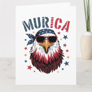 4. Juli Patriotischer Lustiger Adler USA Karte
