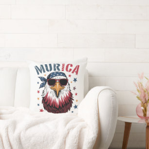 4. Juli Patriotischer Lustiger Adler USA Kissen