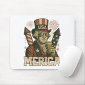 4. Juli Patriotischer Merica George Washington Jul Mousepad (Mit Mouse)