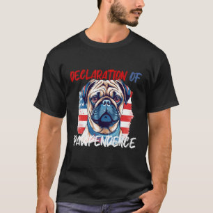4. Juli Patriotischer Mops T-Shirt