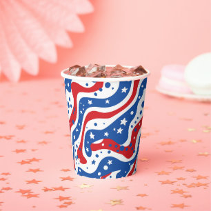 4. Juli Patriotischer Papiercup Pappbecher